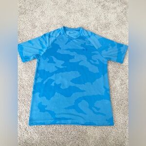 Underarmour Performance Blue Camou Shirt Sz Medium